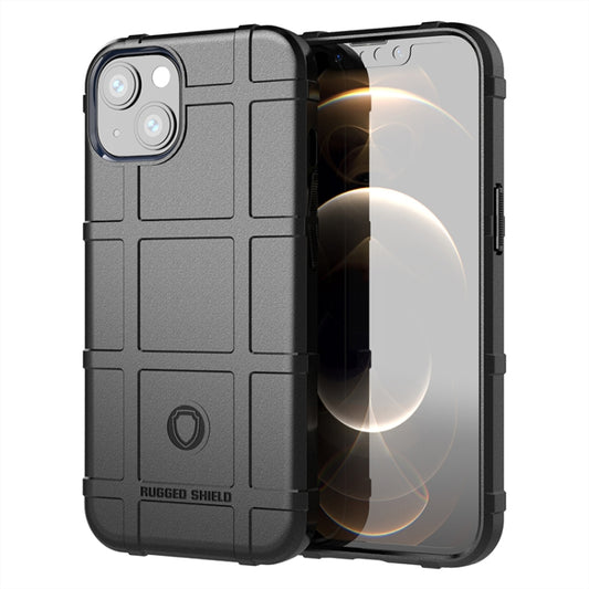 For iPhone 13 Rugged Shield Full Coverage Shockproof TPU Case(Black) - iPhone 13 Cases by buy2fix | Online Shopping UK | buy2fix