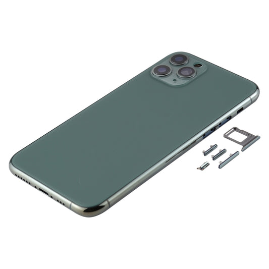 Back Housing Cover with SIM Card Tray & Side  keys & Camera Lens for iPhone 11 Pro Max(Green) - Back Cover by buy2fix | Online Shopping UK | buy2fix