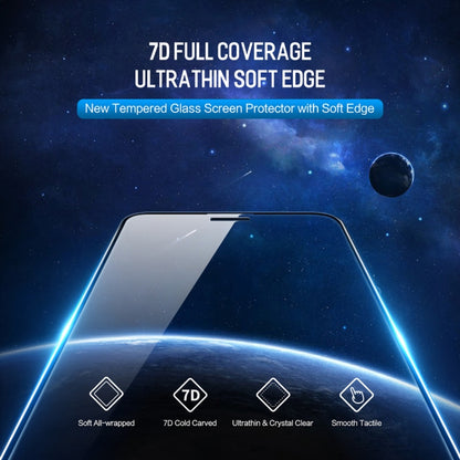 For iPhone 11 Pro Max / XS Max ROCK 0.23mm Soft Edge 7D Curved Surface Anti Blue-ray Full Screen Tempered Glass Film - iPhone XS Max Tempered Glass by ROCK | Online Shopping UK | buy2fix