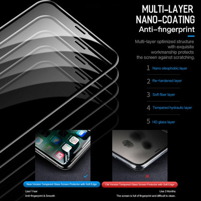 For iPhone 11 Pro Max / XS Max ROCK 0.23mm Soft Edge 7D Curved Surface Anti Blue-ray Full Screen Tempered Glass Film - iPhone XS Max Tempered Glass by ROCK | Online Shopping UK | buy2fix