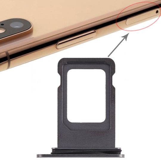 SIM-Kartenfach für iPhone XS Max (einzelne SIM-Karte) (Schwarz)