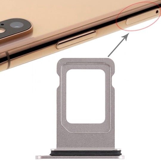 SIM-Kartenfach für iPhone XS Max (einzelne SIM-Karte) (weiß)
