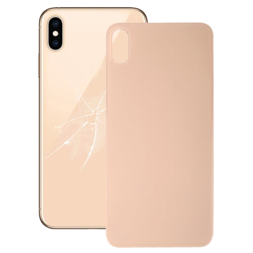 Easy Replacement Big Camera Hole Glass Back Battery Cover with Adhesive for iPhone XS Max(Gold) by buy2fix