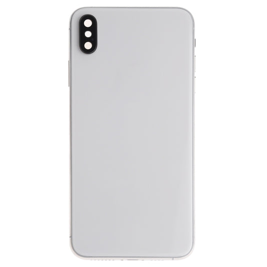 Battery Back Cover Assembly (with Side Keys & Speaker Ringer Buzzer & Motor & Camera Lens & Card Tray & Power Button + Volume Button + Charging Port + Signal Flex Cable & Wireless Charging Module) for iPhone XS Max(White) - Back Cover by buy2fix | Online Shopping UK | buy2fix