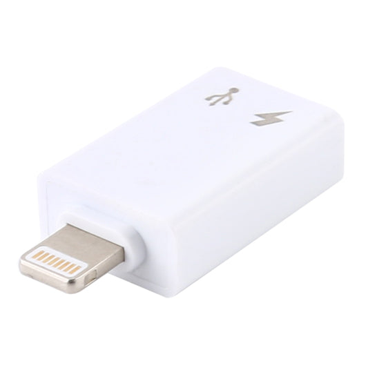 8 Pin Male to USB-C / Type-C Female Charging and Listening Song Audio Adapter Earphone Adapter, Support Data Transmission & Take Pictures (White) by buy2fix