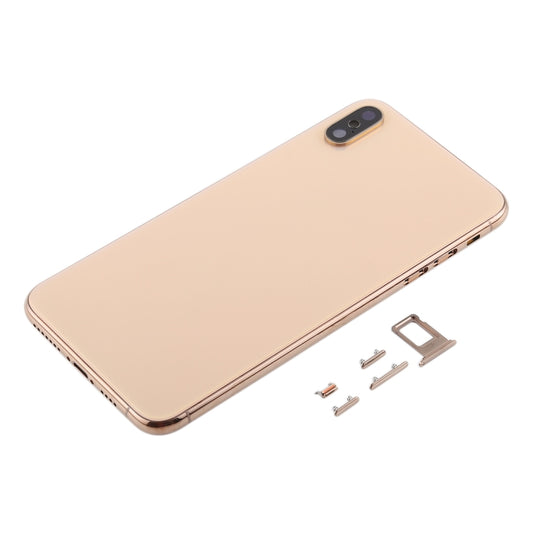 Back Cover with Camera Lens & SIM Card Tray & Side Keys for iPhone XS Max(Gold) - Back Cover by buy2fix | Online Shopping UK | buy2fix