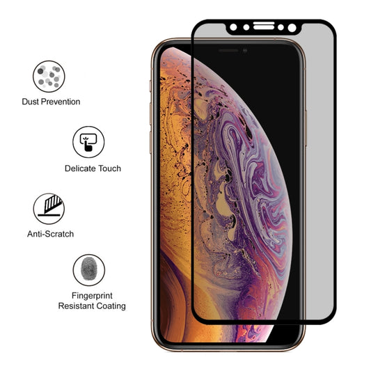 For iPhone XS Max ENKAY Hat-Prince 0.26mm 9H 6D Privacy Anti-glare Full Screen Tempered Glass Film - iPhone X & XS Tempered Glass by ENKAY | Online Shopping UK | buy2fix