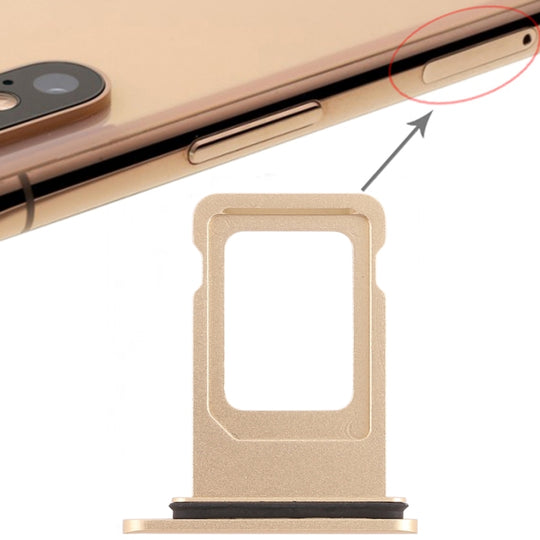 Plateau de carte SIM pour iPhone XR (carte SIM unique) (or)