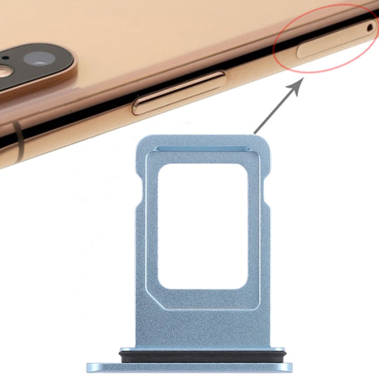 Plateau de carte SIM pour iPhone XR (carte SIM unique) (bleu)