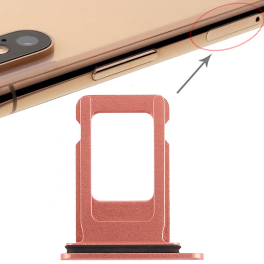 Plateau de carte SIM pour iPhone XR (carte SIM unique) (or rose)