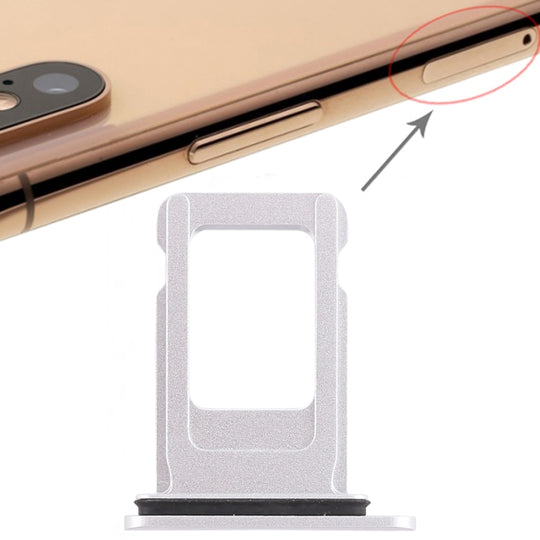 Plateau de carte SIM pour iPhone XR (carte SIM unique) (blanc)