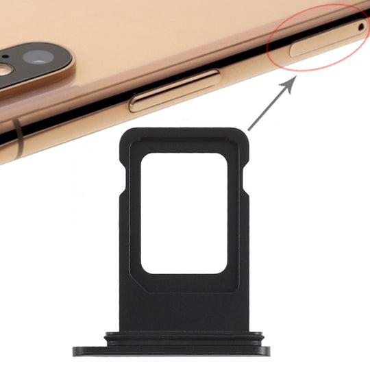 Plateau double carte SIM pour iPhone XR (double carte SIM) (noir)