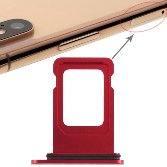 Plateau double carte SIM pour iPhone XR (double carte SIM) (rouge)