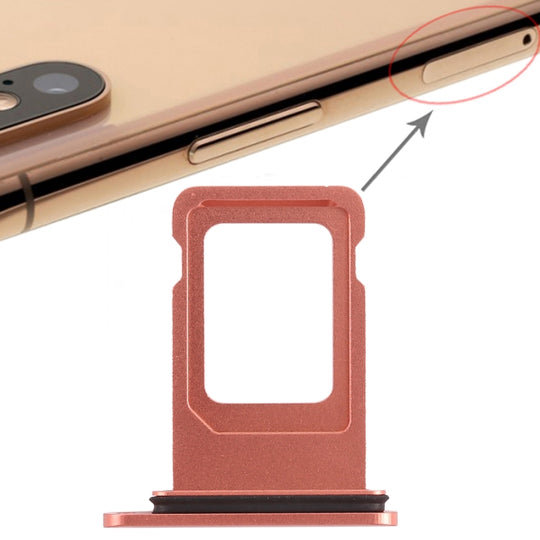 Plateau double carte SIM pour iPhone XR (double carte SIM) (or rose)
