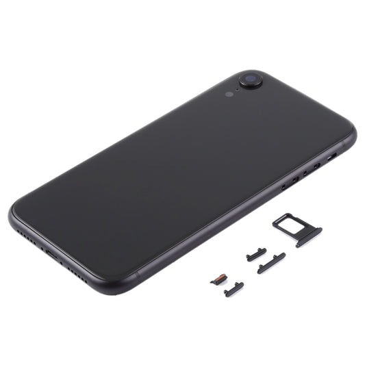 Back Housing Cover with Camera Lens & SIM Card Tray & Side Keys for iPhone XR(Black) - Back Cover by buy2fix | Online Shopping UK | buy2fix