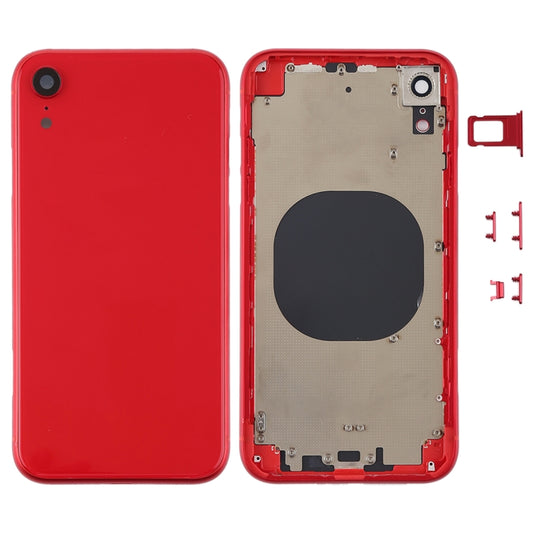 Back Housing Cover with Camera Lens & SIM Card Tray & Side Keys for iPhone XR(Red) - Back Cover by buy2fix | Online Shopping UK | buy2fix