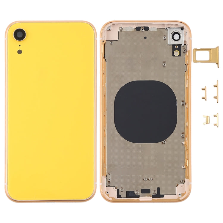 Back Housing Cover with Camera Lens & SIM Card Tray & Side Keys for iPhone XR(Yellow) - Back Cover by buy2fix | Online Shopping UK | buy2fix