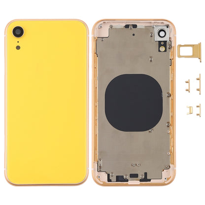 Back Housing Cover with Camera Lens & SIM Card Tray & Side Keys for iPhone XR(Yellow) - Back Cover by buy2fix | Online Shopping UK | buy2fix