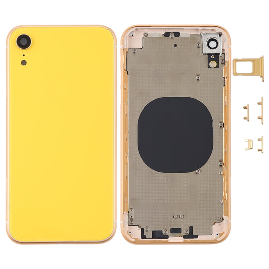 Back Housing Cover with Camera Lens & SIM Card Tray & Side Keys for iPhone XR(Yellow) - Back Cover by buy2fix | Online Shopping UK | buy2fix