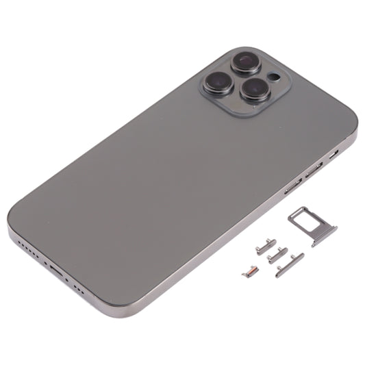 Stainless Steel Material Back Housing Cover with Appearance Imitation of iP13 Pro for iPhone XR(Black) - Back Cover by buy2fix | Online Shopping UK | buy2fix