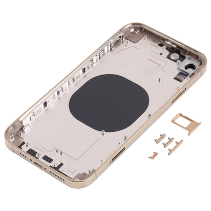 Stainless Steel Material Back Housing Cover with Appearance Imitation of iP13 Pro for iPhone XR(Gold) - Back Cover by buy2fix | Online Shopping UK | buy2fix