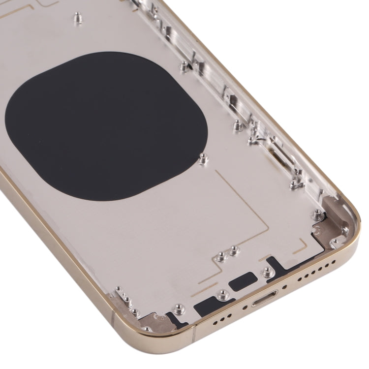 Stainless Steel Material Back Housing Cover with Appearance Imitation of iP13 Pro for iPhone XR(Gold) - Back Cover by buy2fix | Online Shopping UK | buy2fix