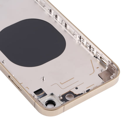 Stainless Steel Material Back Housing Cover with Appearance Imitation of iP13 Pro for iPhone XR(Gold) - Back Cover by buy2fix | Online Shopping UK | buy2fix