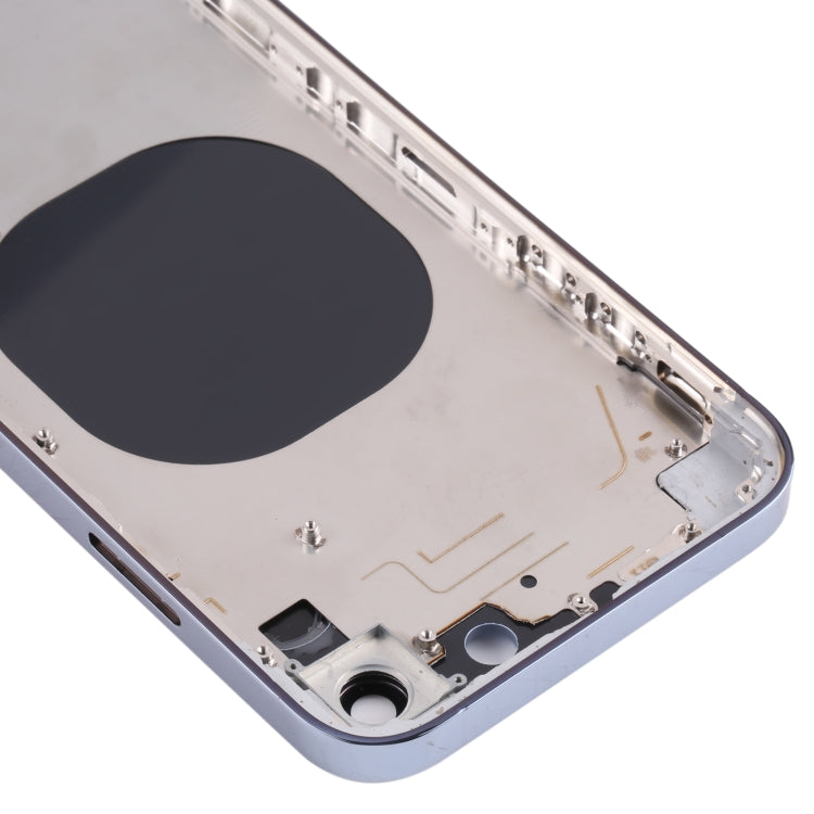 Stainless Steel Material Back Housing Cover with Appearance Imitation of iP13 Pro for iPhone XR(Blue) - Back Cover by buy2fix | Online Shopping UK | buy2fix
