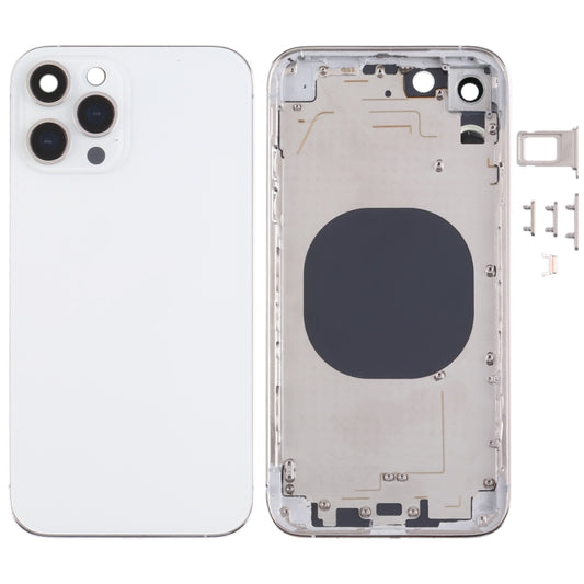 Stainless Steel Material Back Housing Cover with Appearance Imitation of iP13 Pro for iPhone XR(White) - Back Cover by buy2fix | Online Shopping UK | buy2fix