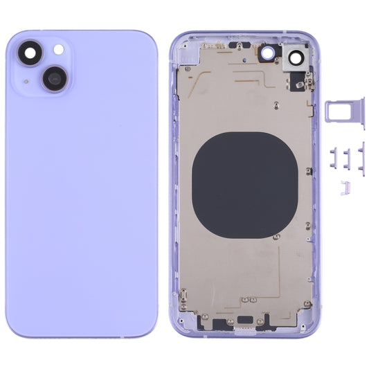 Back Housing Cover with Appearance Imitation of iP13 for iPhone XR(Purple) - Back Cover by buy2fix | Online Shopping UK | buy2fix