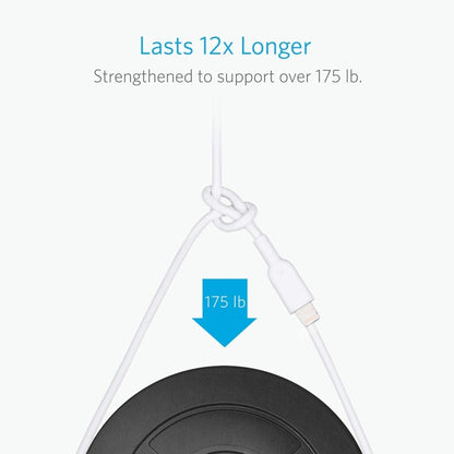 ANKER PowerLine II USB to 8 Pin MFI Certificated Charging Data Cable, Length: 0.9m(White) - MFI Cable by ANKER | Online Shopping UK | buy2fix