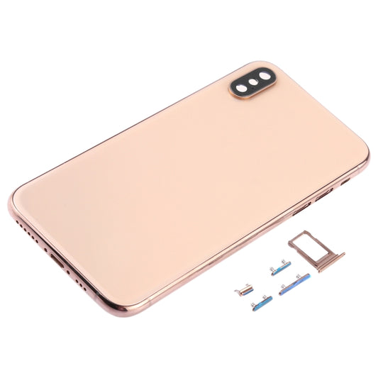 Back Cover with Camera Lens & SIM Card Tray & Side Keys for iPhone XS(Gold) - Back Cover by buy2fix | Online Shopping UK | buy2fix