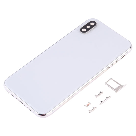 Back Cover with Camera Lens & SIM Card Tray & Side Keys for iPhone XS(White) - Back Cover by buy2fix | Online Shopping UK | buy2fix