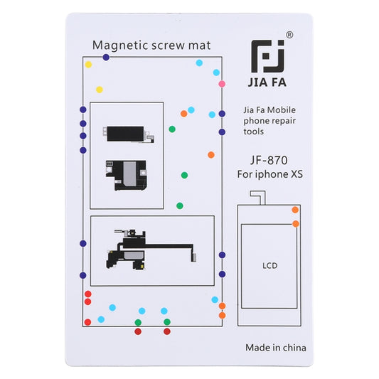JIAFA JF-870 Magnetic Pad Screw Board for iPhone XS - Working Mat by JIAFA | Online Shopping UK | buy2fix