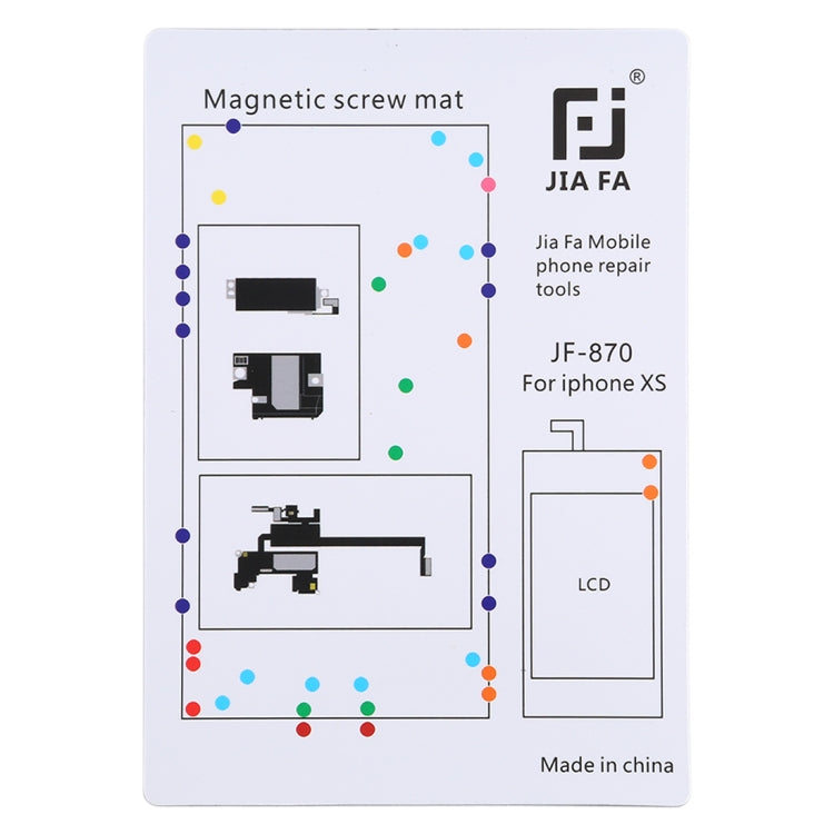 JIAFA JF-870 Magnetic Pad Screw Board for iPhone XS - Working Mat by JIAFA | Online Shopping UK | buy2fix