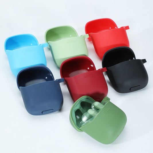 Wireless Earphones Pure Color Silicone Anti-fall Protective Case For JBL TUNE 220TWS(Black) - JBL Earphone Case by buy2fix | Online Shopping UK | buy2fix