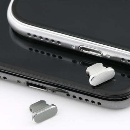 2pcs Universal 8 Pin Charging Port Metal Anti-Dust Plug for iPhone(Black) - Anti-dust & Ear Caps by buy2fix | Online Shopping UK | buy2fix