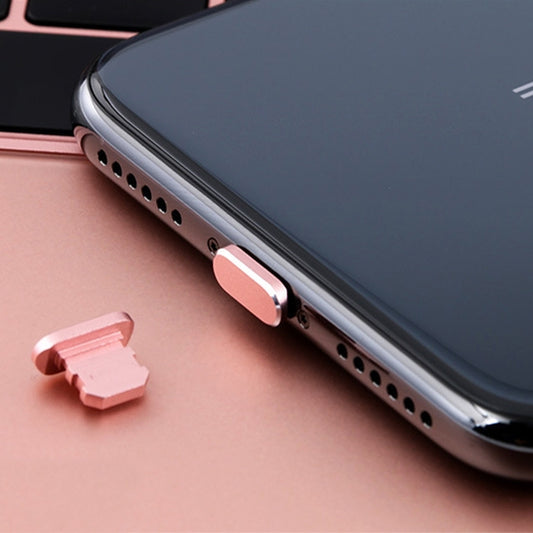 2pcs Universal 8 Pin Charging Port Metal Anti-Dust Plug for iPhone(Rose Gold) - Anti-dust & Ear Caps by buy2fix | Online Shopping UK | buy2fix