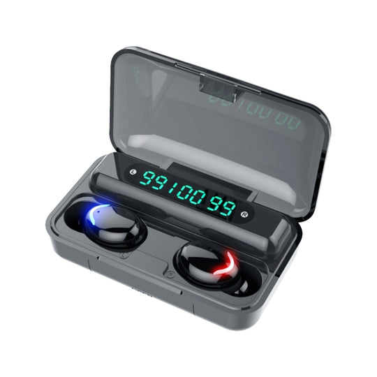 Écouteur Bluetooth à réduction de bruit à affichage numérique à trois écrans F9-5C (noir)