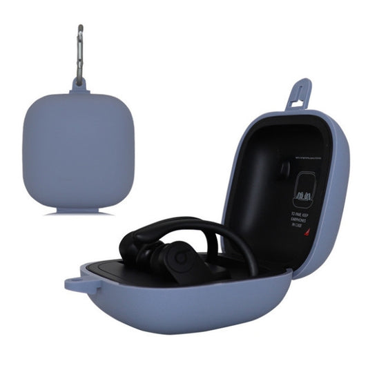 Solid Color Silicone Wireless Bluetooth Earphone Protective Case for Beats Powerbeats Pro(Gray Blue) by buy2fix