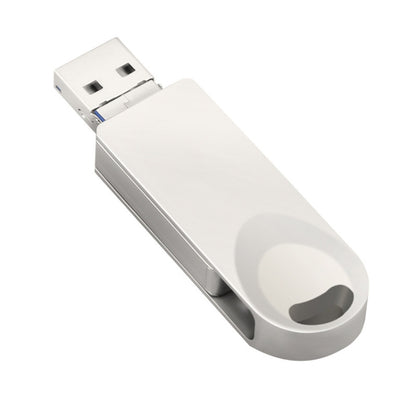S29 3 in 1 32GB Micro USB + USB + 8 Pin Interface Metal Twister Flash Disk(Silver) by buy2fix