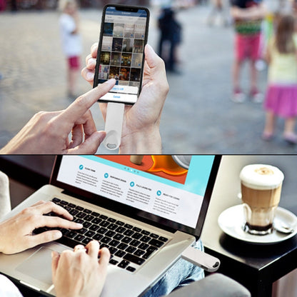 S29 3 in 1 64GB Micro USB + USB + 8 Pin Interface Metal Twister Flash Disk(Silver) by buy2fix