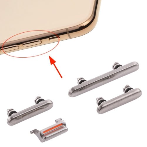 Touches latérales (bouton d'alimentation + bouton de volume + bouton de sourdine) pour iPhone XS / XS Max (blanc)