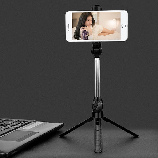 XT10 Multi-function Mobile Live Broadcast Bluetooth Self-timer Pole Tripod (Black) - Selfie Sticks by buy2fix | Online Shopping UK | buy2fix