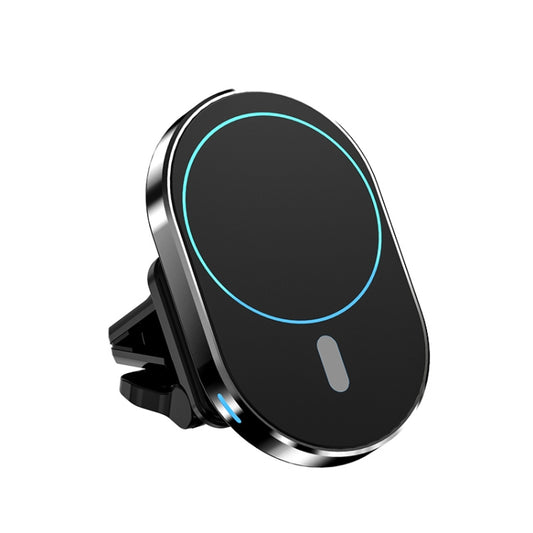 JJT-968 15W Max Output Magnetic Car Air Outlet Bracket Wireless Charger(Black) - Wireless Charger Holders by buy2fix | Online Shopping UK | buy2fix