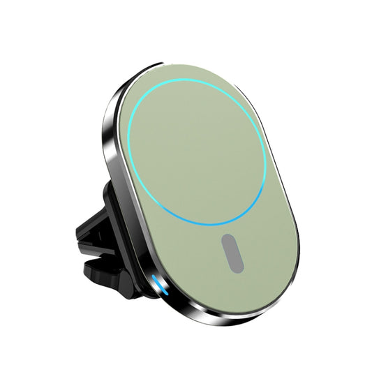 JJT-968 15W Max Output Magnetic Car Air Outlet Bracket Wireless Charger(Green) - Wireless Charger Holders by buy2fix | Online Shopping UK | buy2fix