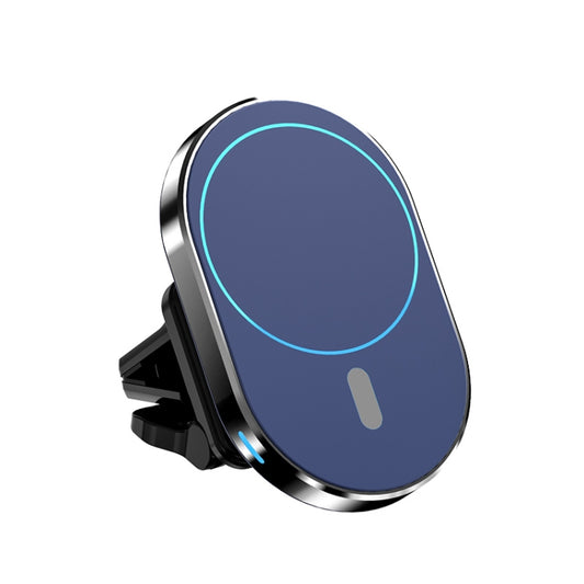 JJT-968 15W Max Output Magnetic Car Air Outlet Bracket Wireless Charger(Blue) - Wireless Charger Holders by buy2fix | Online Shopping UK | buy2fix