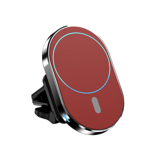 JJT-968 15W Max Output Magnetic Car Air Outlet Bracket Wireless Charger(Red) - Wireless Charger Holders by buy2fix | Online Shopping UK | buy2fix