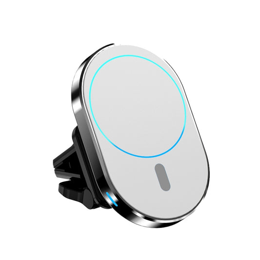 JJT-968 15W Max Output Magnetic Car Air Outlet Bracket Wireless Charger(White) - Wireless Charger Holders by buy2fix | Online Shopping UK | buy2fix