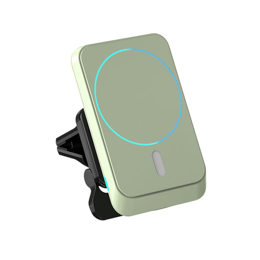 JJT-969 15W Max Output Magnetic Car Air Outlet Bracket Wireless Charger(Green) - Wireless Charger Holders by buy2fix | Online Shopping UK | buy2fix